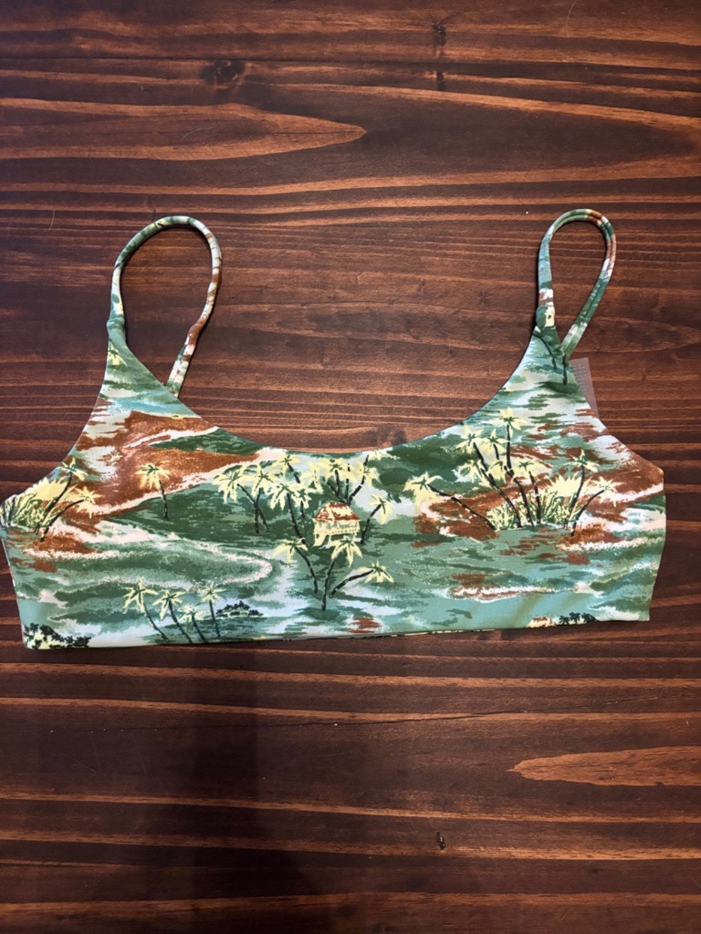 Carve designs one green bungalow trees  bikini top small